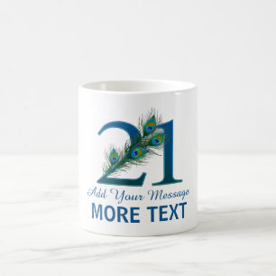 Café Caneca elegante personalizada do aniversário de 2