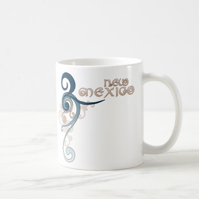 Café Caneca encaracolado azul de New mexico do (Direita)