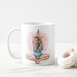 Café Caneca Encontre Seu Equilíbrio   Postura de Yoga