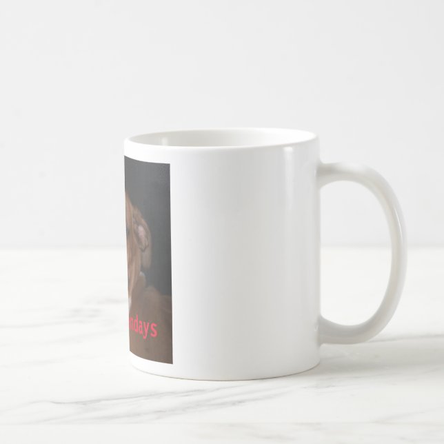 Café Caneca engraçada da novidade de segundas-feiras do (Direita)