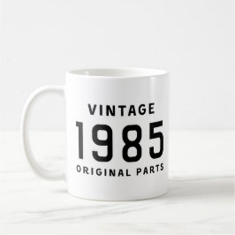 Café Caneca Engraçada de Aniversário Vintage 1985 Peças