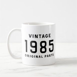 Café Caneca Engraçada de Aniversário Vintage 1985 Peças