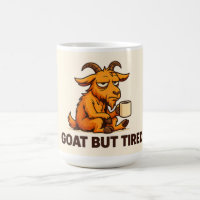 Caneca Engraçada de Bode Sonolento para Viciados e