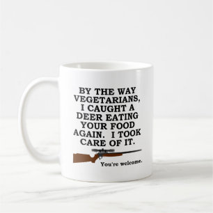 Café Caneca Engraçada de Caça Favorita Vegetariana