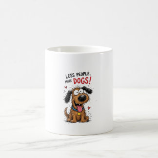 Café Caneca engraçada de cachorro com menos pessoas e m