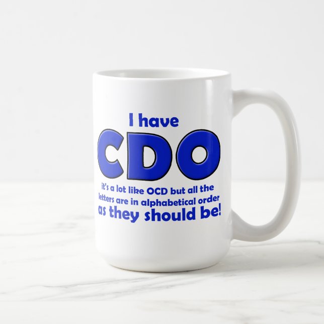 Café Caneca engraçada de CDO OCD (Direita)