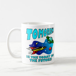 Café Caneca Engraçada de Ciência do Futuro de Hoje