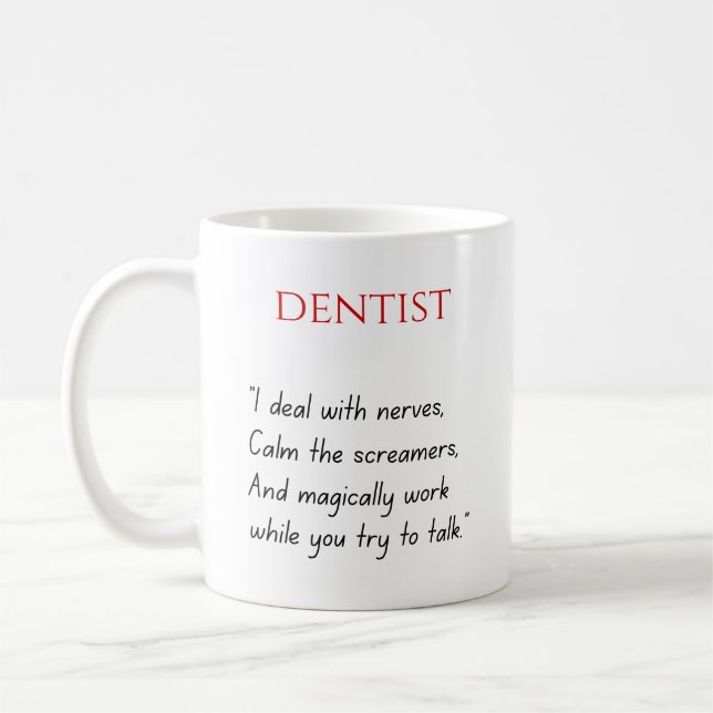 Café Caneca Engraçada de Dentista (Esquerda)