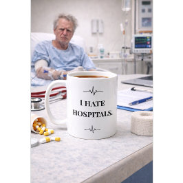 Café Caneca Engraçada de Enfermeira Odeio Hospitais Pre