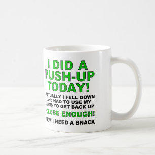 Café Caneca engraçada de flexão ou caneca de viagem