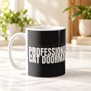 Café Caneca Engraçada de Gato Porteiro Profissional