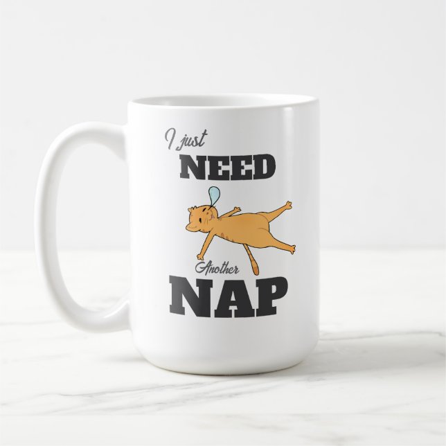 Café Caneca engraçada de gato “Só preciso de mais uma s (Esquerda)