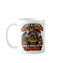 Caneca engraçada de Halloween do Bulldog Francês s