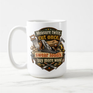 Café Caneca Engraçada de Marcenaria Meça Duas Vezes