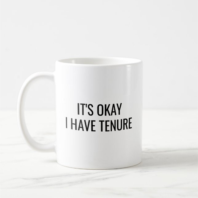 Café Caneca Engraçada de Professor Titular: Tudo Bem, E (Esquerda)
