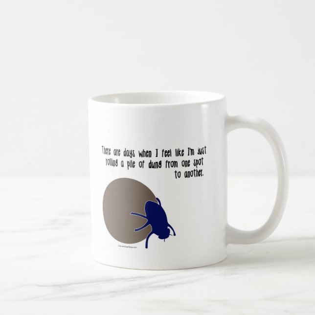 Café Caneca engraçada do besouro de estrume (Direita)