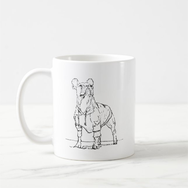 Café Caneca engraçada do Bulldog Francês – Caneca de ca (Esquerda)