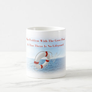 Café Caneca engraçada do Lifeguard da piscina de gene