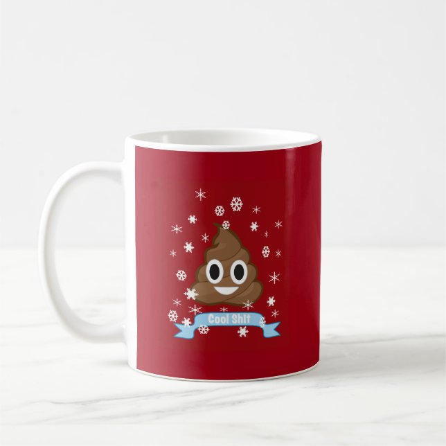 Café Caneca engraçada do Natal de Emoji do tombadilho (Esquerda)