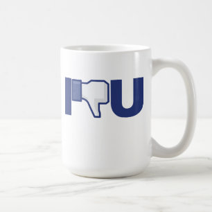 Café Caneca Engraçada Não Gosta de Polegares Para Baixo