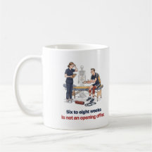 Caneca Engraçada para Fisioterapeuta de Seis a Oit