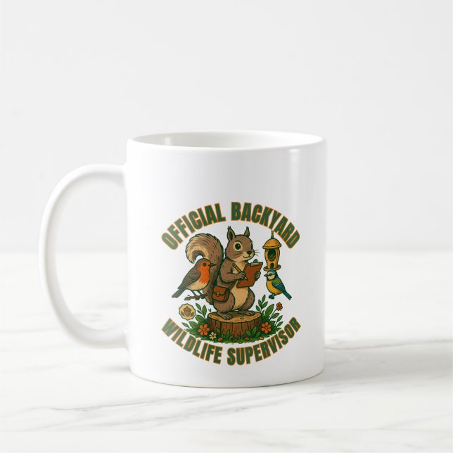 Café Caneca Engraçada Supervisor Oficial de Vida Selvag (Esquerda)