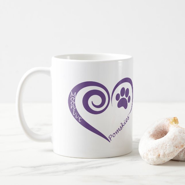 Café Caneca enluarada de Pomsky (Com Donut)