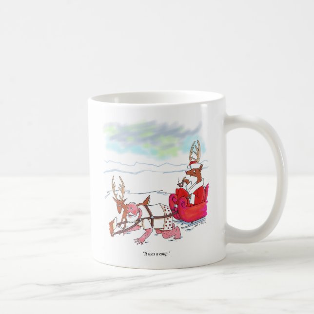 Café Caneca esquerda do golpe de estado do Papai Noel (Direita)
