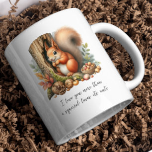 Café Caneca Esquilo Romântico – Citação Divertida de Am