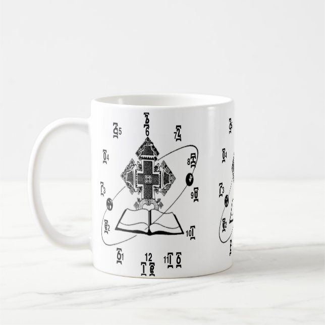 Café Caneca etíope do relógio de ponto (Esquerda)