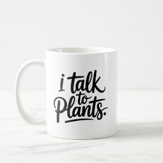 Café Caneca Eu Falo com Plantas para Amantes de Plantas