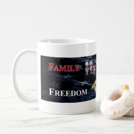 Café caneca família, armas de fogo, liberdade e felinos