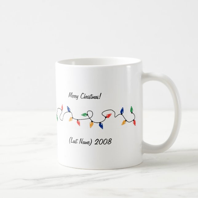 Café Caneca feita sob encomenda das luzes de Natal da (Direita)