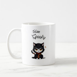 Café Caneca Feline Spooky Halloween para amantes de gat