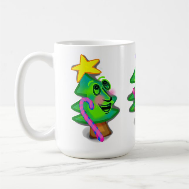 Café Caneca Feliz das Árvores de Natal (Esquerda)