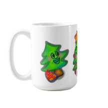 Caneca Feliz das Árvores de Natal