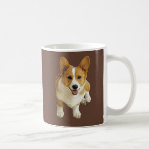 Café Caneca feliz do Corgi de Galês do Pembroke