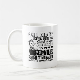 Café Caneca fêmea do gestor de projecto