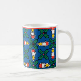 Café Caneca Festiva de Café, Holly de Natal e Velas