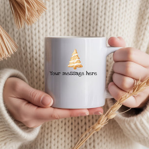 Café Caneca Festiva de Férias com Texto Personalizado p