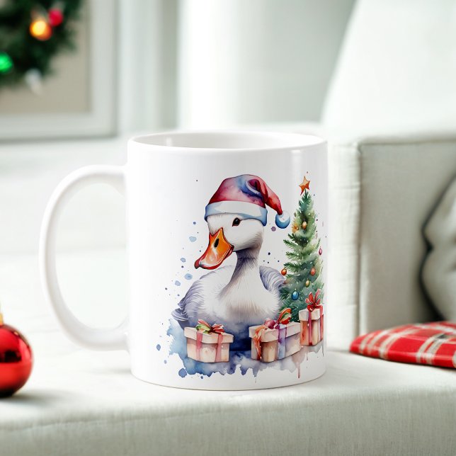 Café Caneca Festiva de Ganso Festivo Caneca de Natal (Criador carregado)