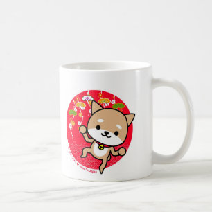 Café Caneca - filhote de cachorro - vermelho japonês