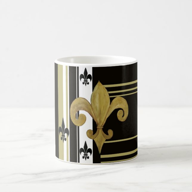 Café Caneca Fleur de lis Preto e Dourado dos Saints (Centro)