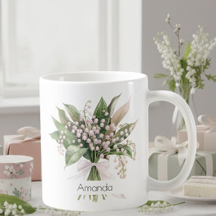 Café Caneca Flor do Mês de Maio Caneca Lírio-do-Vale