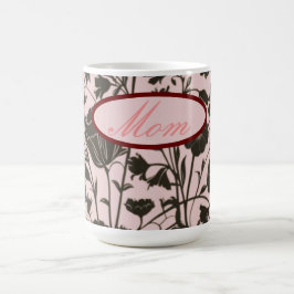 Café Caneca Floral Branca para Dia de as mães