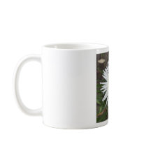 Caneca Floral Dahlia de Cacto Branco