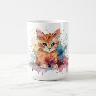 Café Caneca Floral de Gato