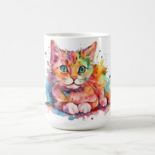 Café Caneca Floral de Gato