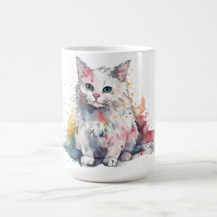 Café Caneca Floral de Gato