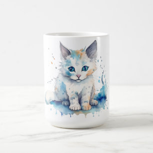 Café Caneca Floral de Gato